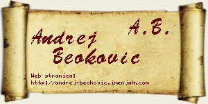 Andrej Beoković vizit kartica